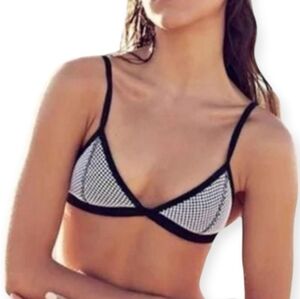 Triangl Mesh Overlay Neoprene Triangle Bikini Top XS